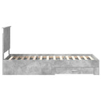 Bed Frame with Drawer Concrete Grey 90 x 190 cm Engineered Wood