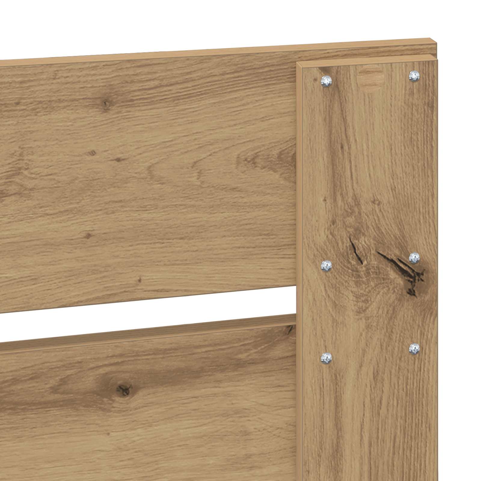 Bed Frame Artisian Oak 120 x 190 cm Solid Pine Wood