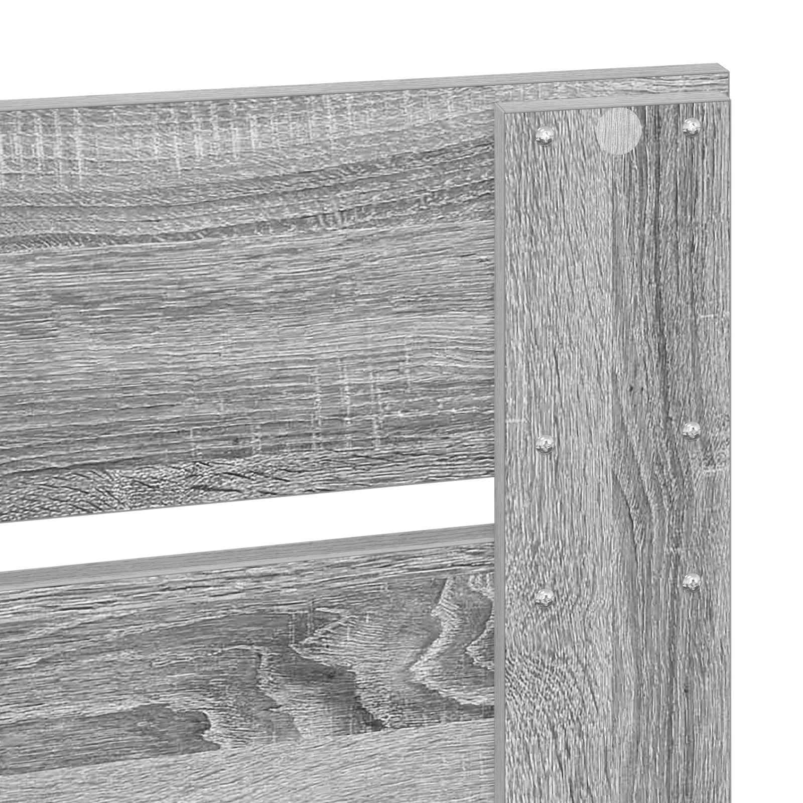 Bed Frame Grey Sonoma 90 x 190 cm Solid Pine Wood