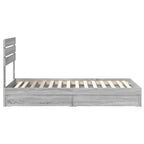Storage Bed with Drawer Grey Sonoma 90 x 200 cm Engineered Wood