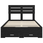 Bed Frame with Drawer with Headboard Manual Engineered Wood
