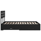 Bed Frame with Drawer with Headboard Manual Engineered Wood