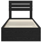 Bed Frame with Drawer with Headboard Manual Engineered Wood