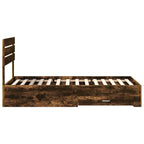 Bed Frame with Drawer with Headboard Manual Engineered Wood