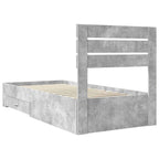 Bed Frame with Drawer with Headboard Manual Engineered Wood