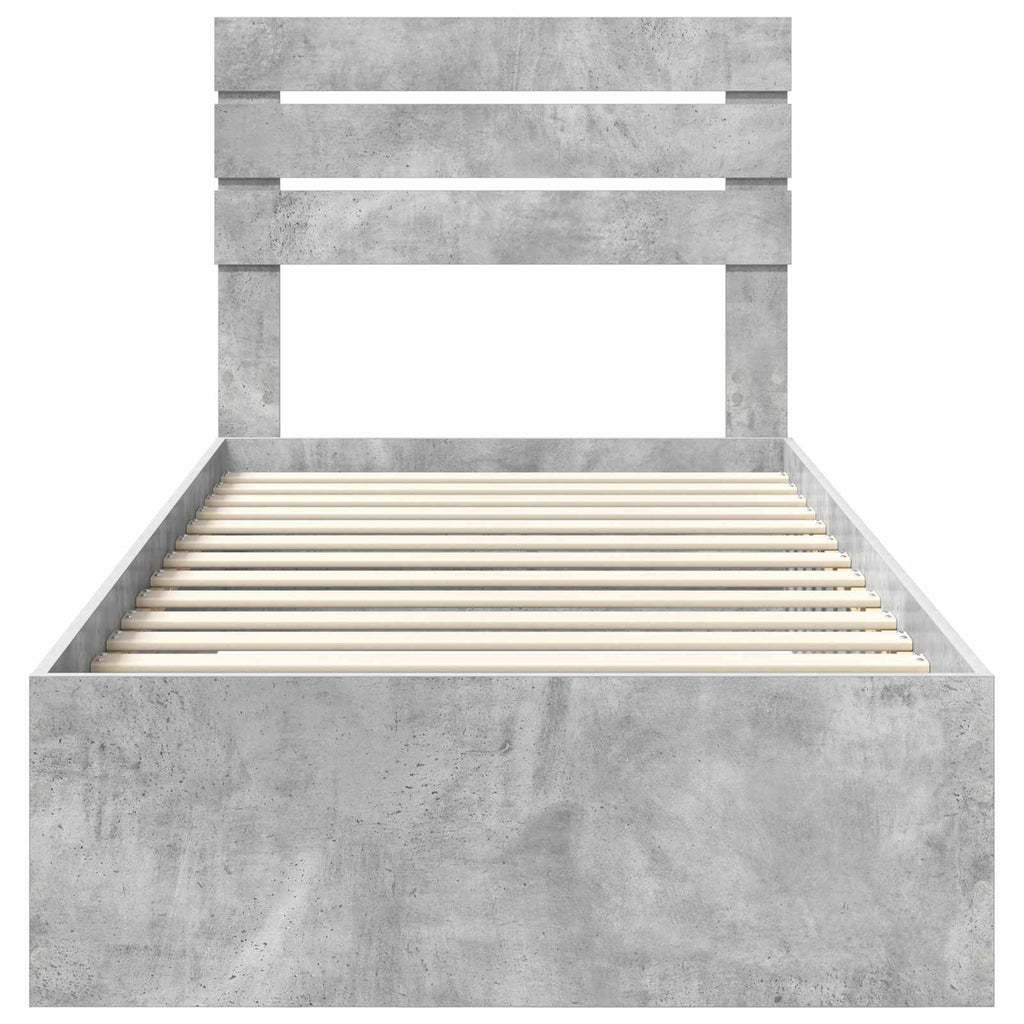 Bed Frame with Drawer with Headboard Manual Engineered Wood