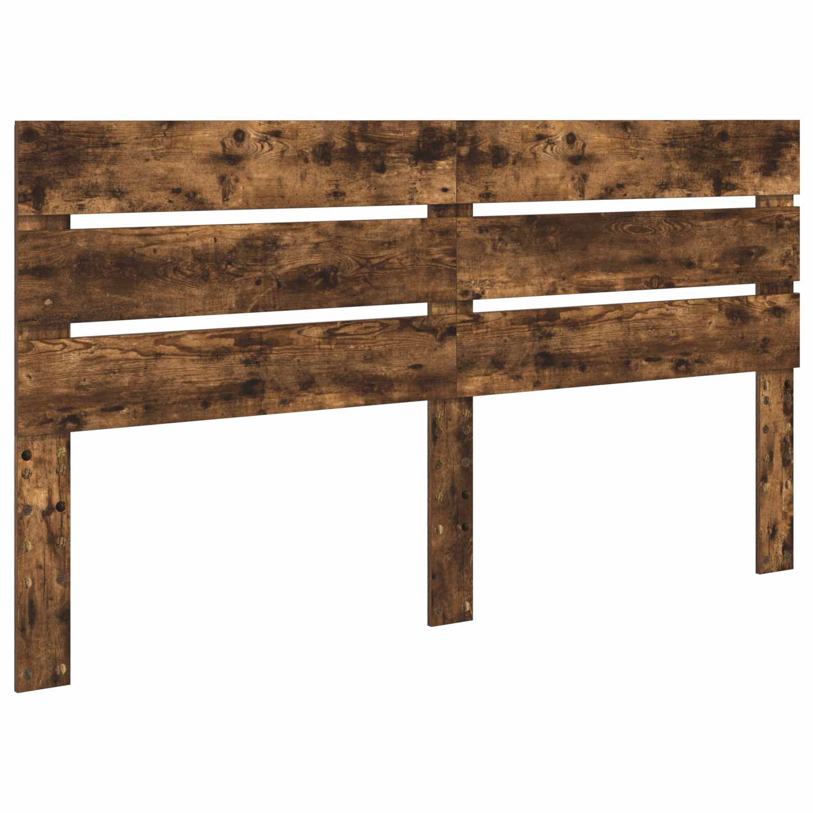 Bed Frame Smoked Oak 180 x 200 cm Solid Pine Wood