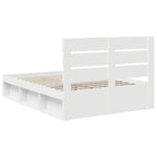 Bed Frame with Headboard White 140 x 200 cm Solid Pine Wood