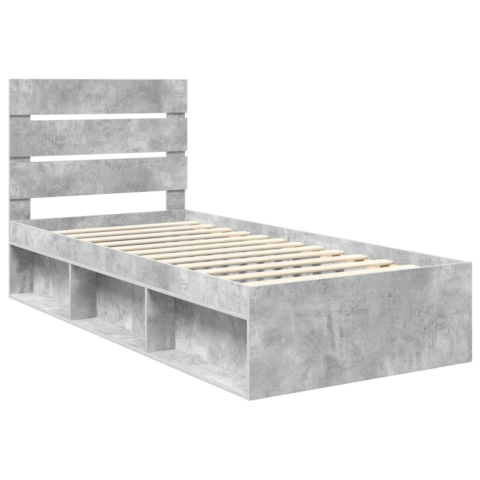 Bed Frame Concerte Grey 90 x 190 cm Solid Pine Wood
