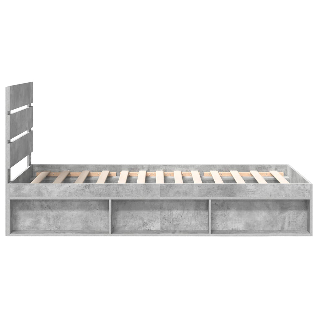 Bed Frame Concerte Grey 90 x 190 cm Solid Pine Wood