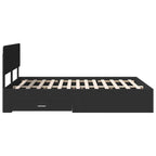 Bed Frame with Headboard Black 140 x 190 cm Engineered Wood
