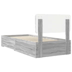 Bed Frame with Drawer Grey Sonoma 90 x 200 cm Engineered Wood