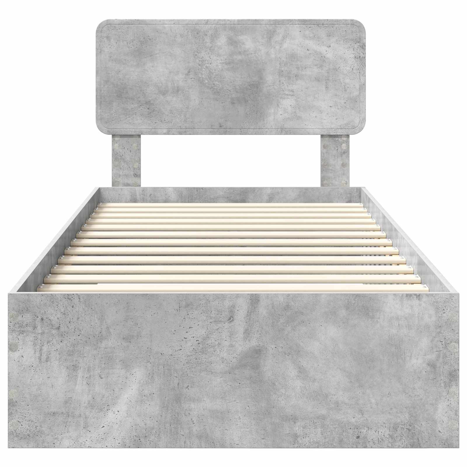 Bed Frame with Drawer Concrete Grey 90 x 190 cm Engineered Wood
