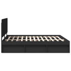 Bed Frame with Headboard Black 180 x 200 cm Solid Pine Wood
