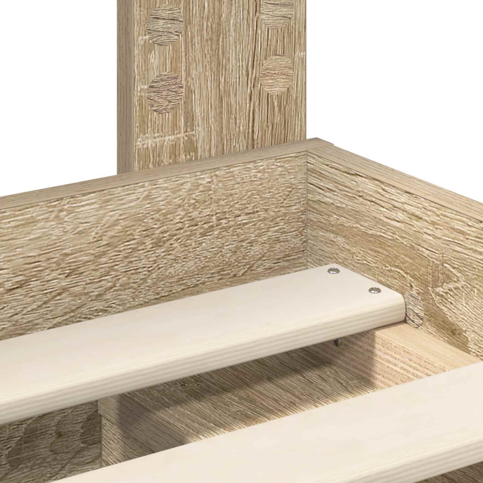 Bed Frame with Headboard Sonoma 160 x 200 cm Solid Pine Wood