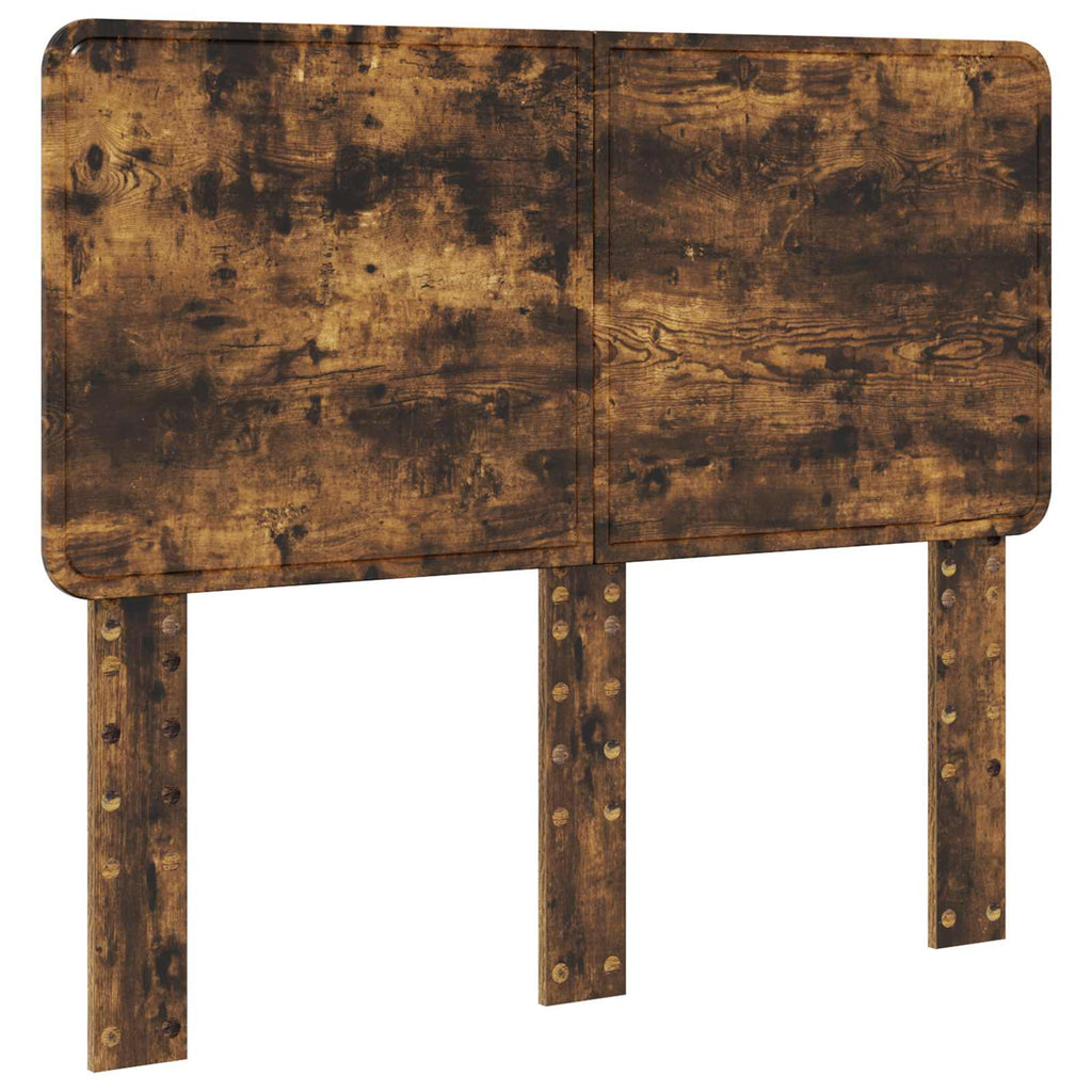 Bed Frame Smoked Oak 120 x 190 cm Solid Pine Wood