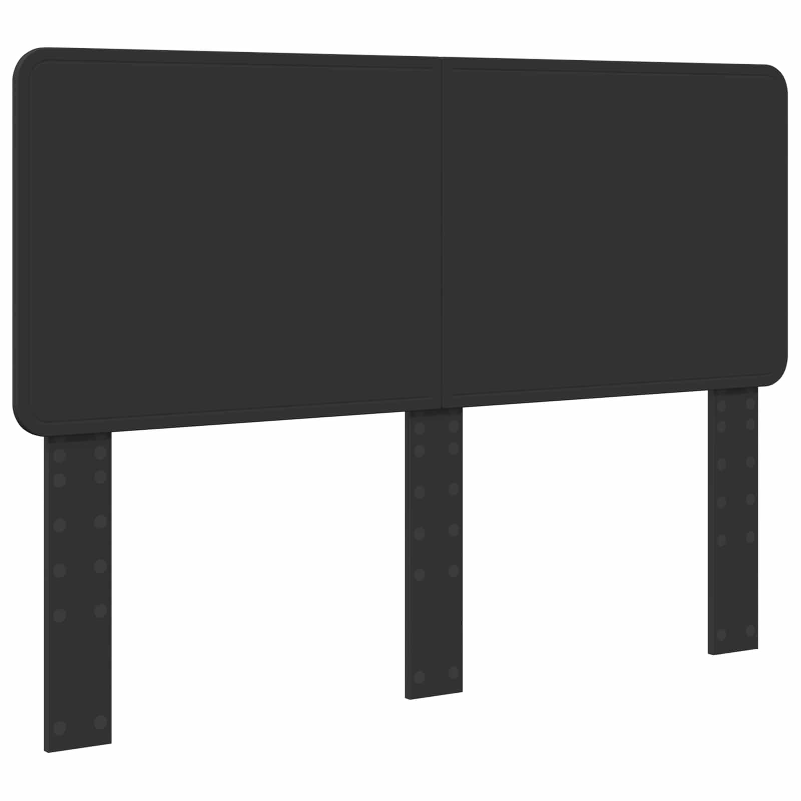 Bed Frame with Headboard Black 140 x 200 cm Engineered Wood