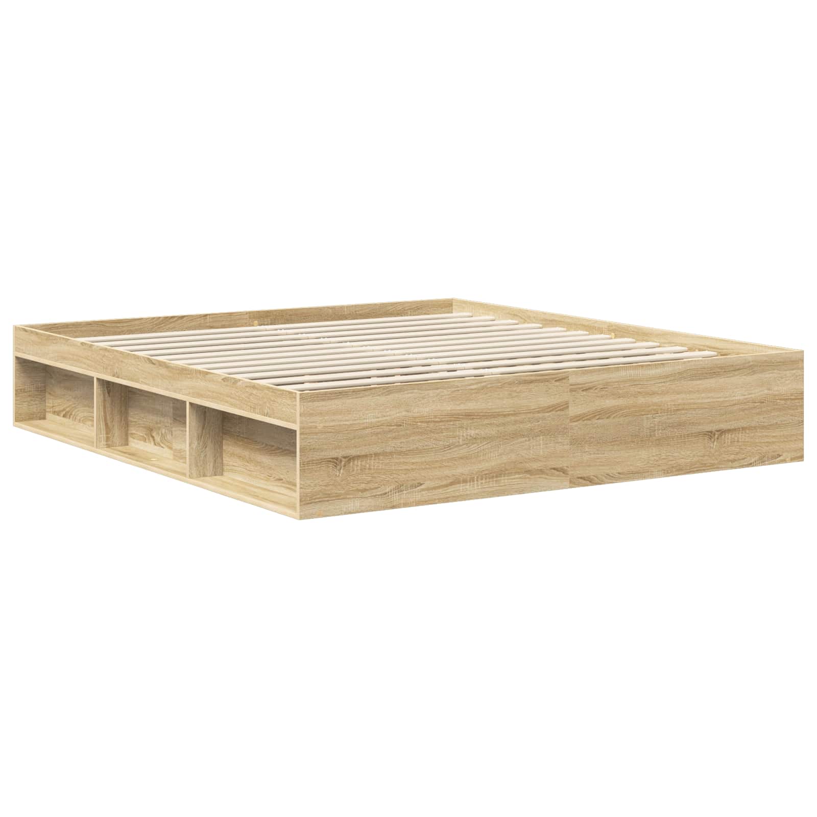 Bed Frame with Headboard Sonoma 180 x 200 cm Solid Pine Wood