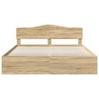 Bed Frame with Headboard Sonoma 180 x 200 cm Solid Pine Wood