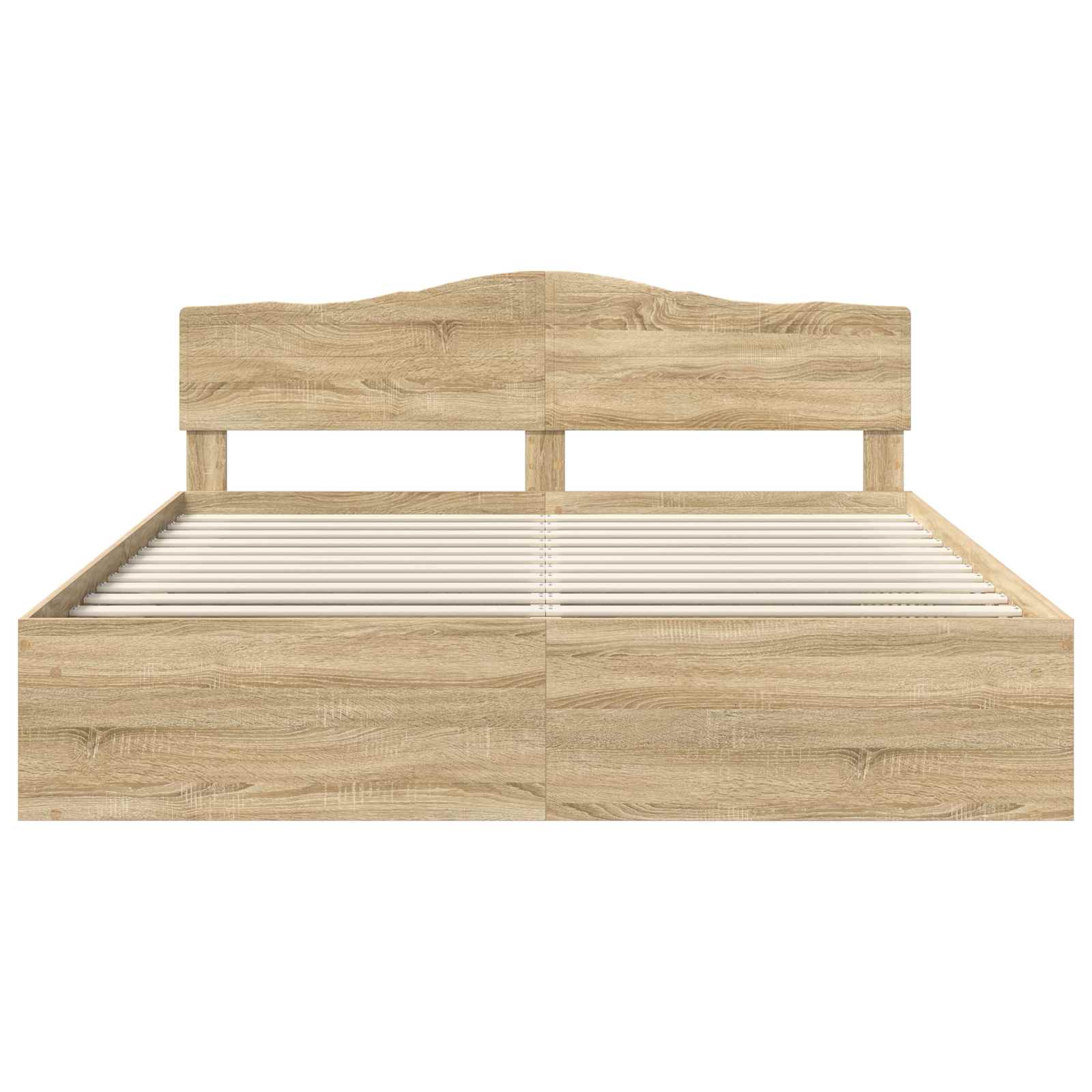 Bed Frame with Headboard Sonoma 180 x 200 cm Solid Pine Wood