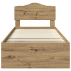 Bed Frame Artisian Oak 100 x 200 cm Solid Pine Wood