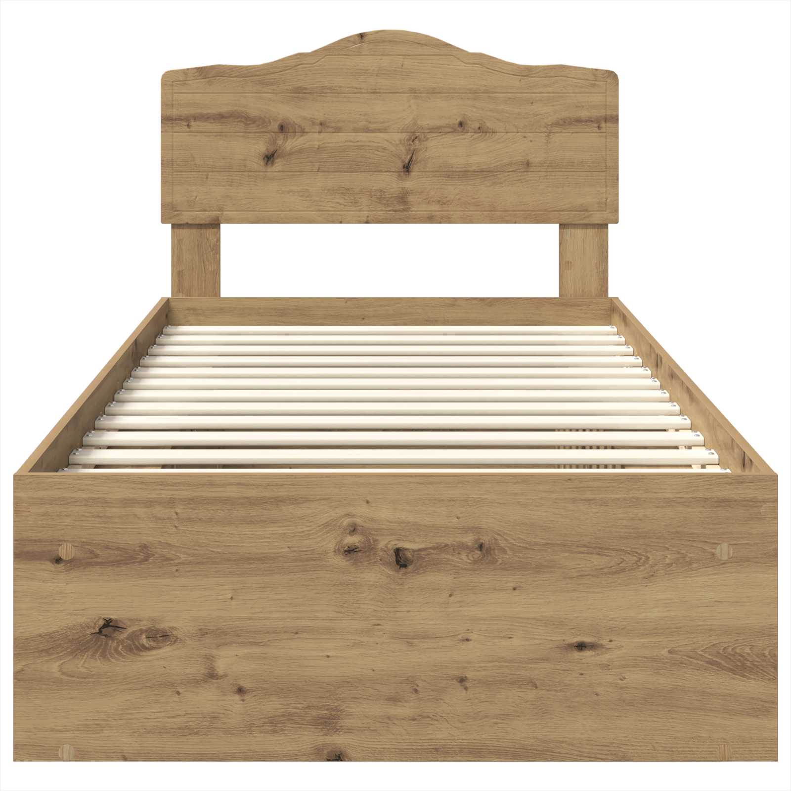 Bed Frame Artisian Oak 100 x 200 cm Solid Pine Wood