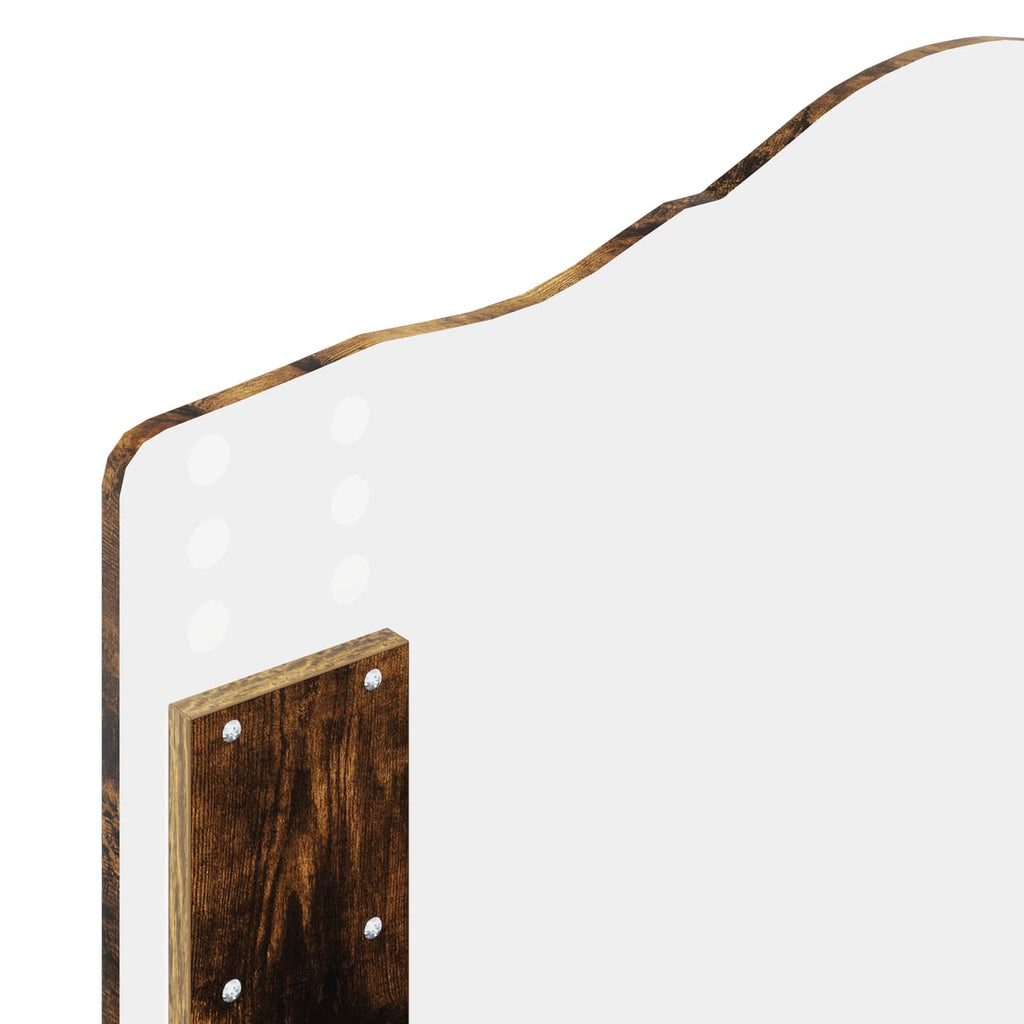 Bed Frame with Headboard Smoked Oak 90 x 200 cm Engineered Wood