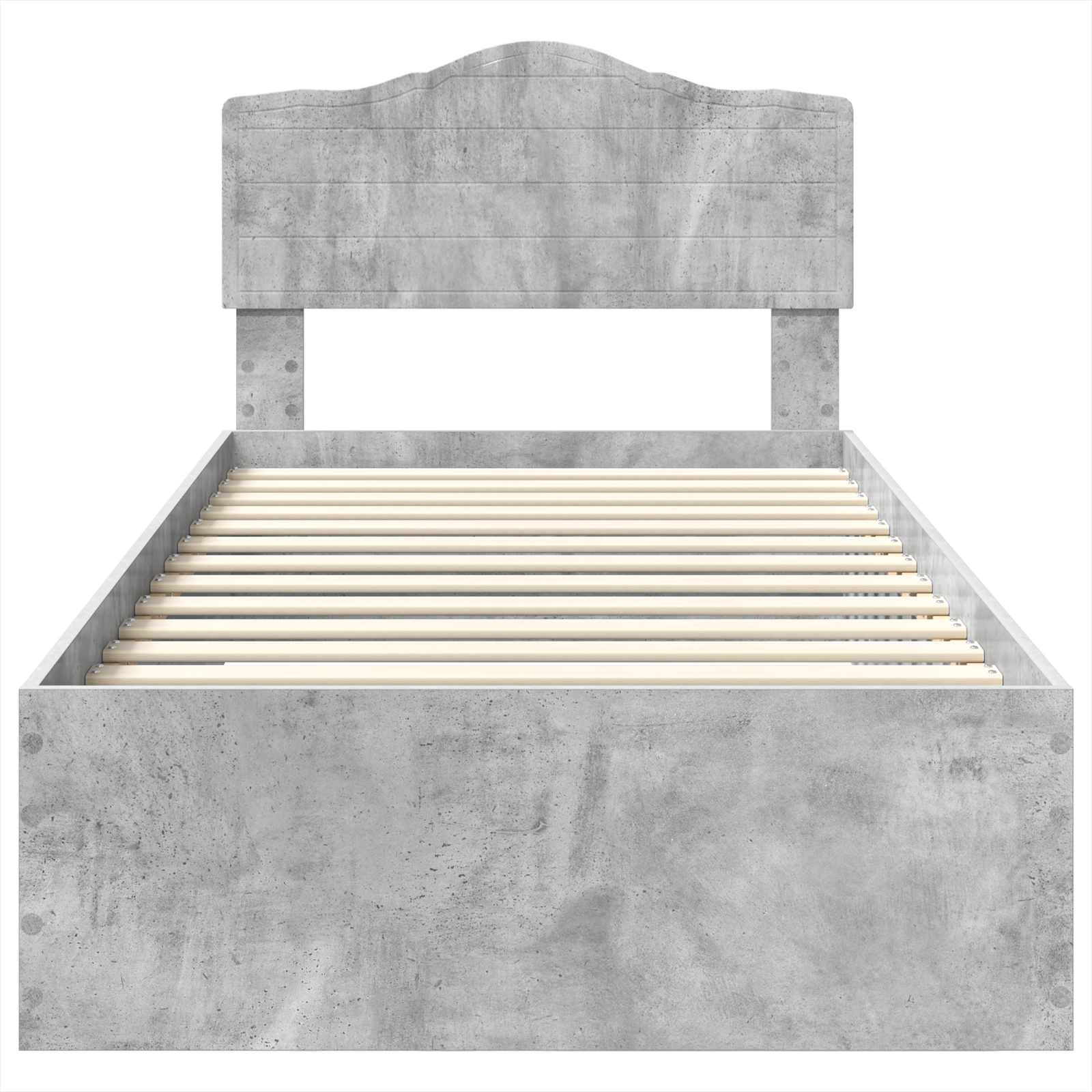 Bed Frame with Drawer Concrete Grey 90 x 190 cm Engineered Wood