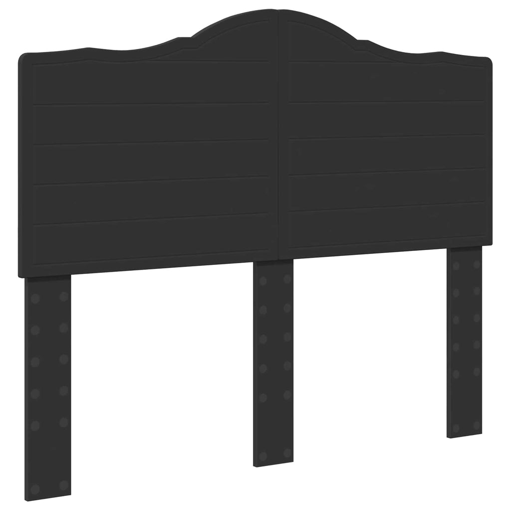 Bed Frame with Headboard Black 120 x 190 cm Solid Pine Wood