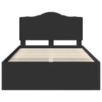 Bed Frame with Headboard Black 120 x 190 cm Solid Pine Wood