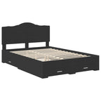 Bed Frame with Headboard Black 140 x 190 cm Engineered Wood