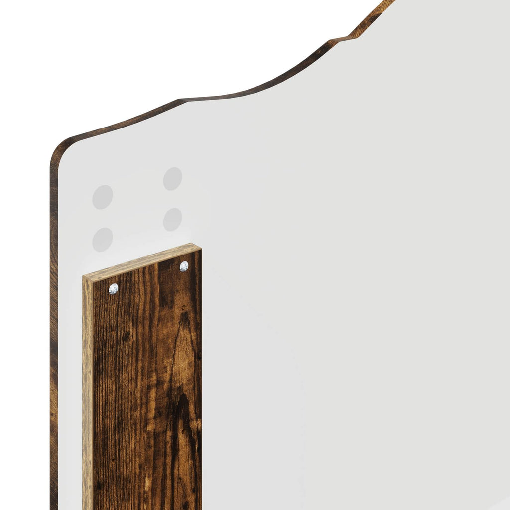 Bed Frame with Headboard Smoked Oak 90 x 200 cm Engineered Wood