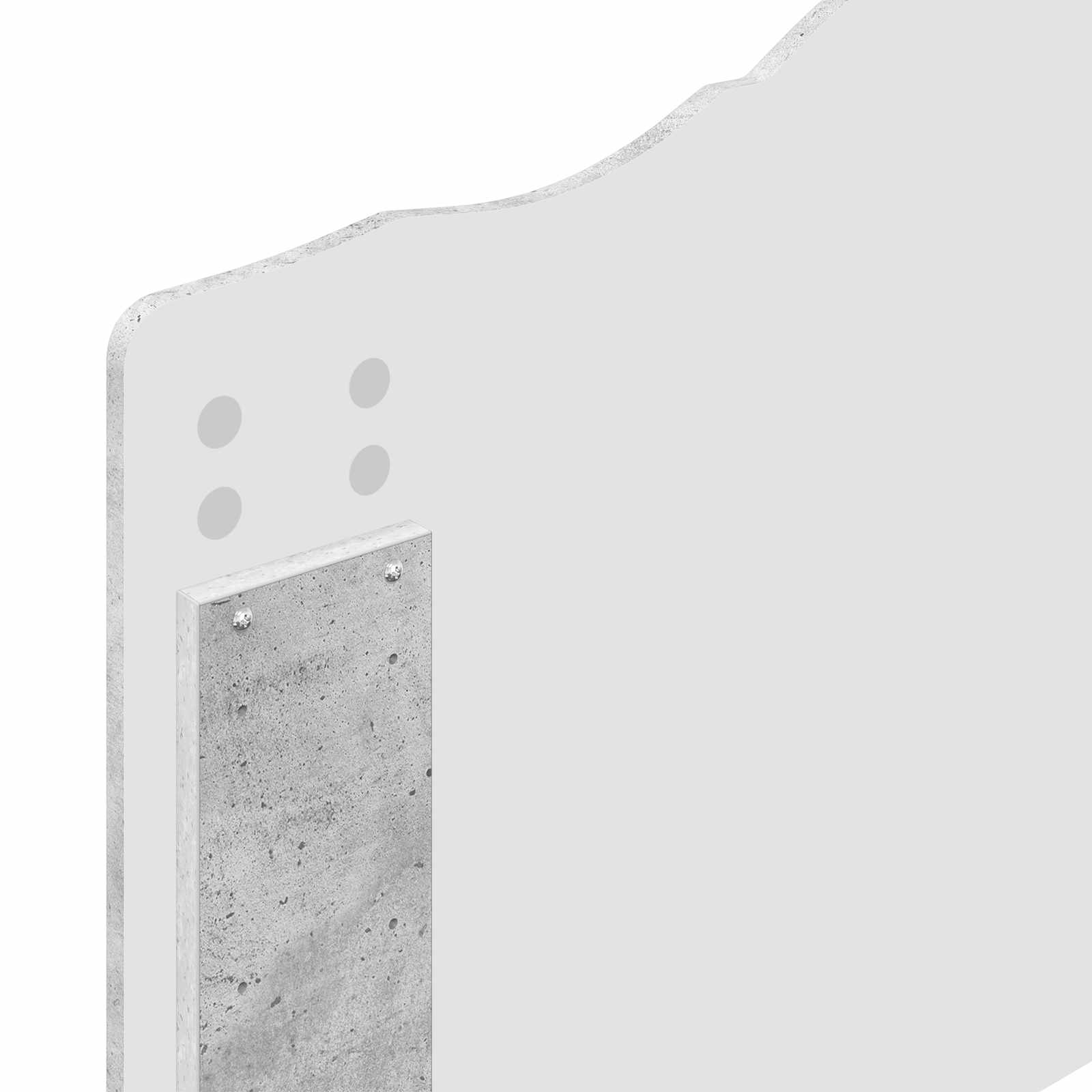 Bed Frame with Drawer Concrete Grey 90 x 190 cm Engineered Wood