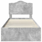 Bed Frame with Drawer Concrete Grey 90 x 190 cm Engineered Wood