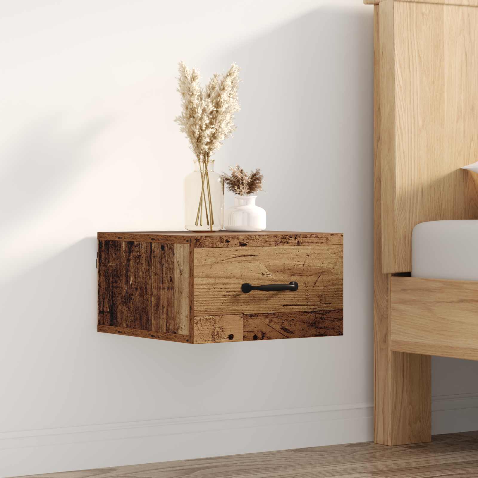 Bedside Cabinet Old Wood 35 x 35 x 20 cm Engineered Wood