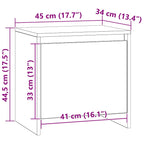 Bedside Cabinet Old Wood 45 x 34 x 44.5 cm Engineered Wood