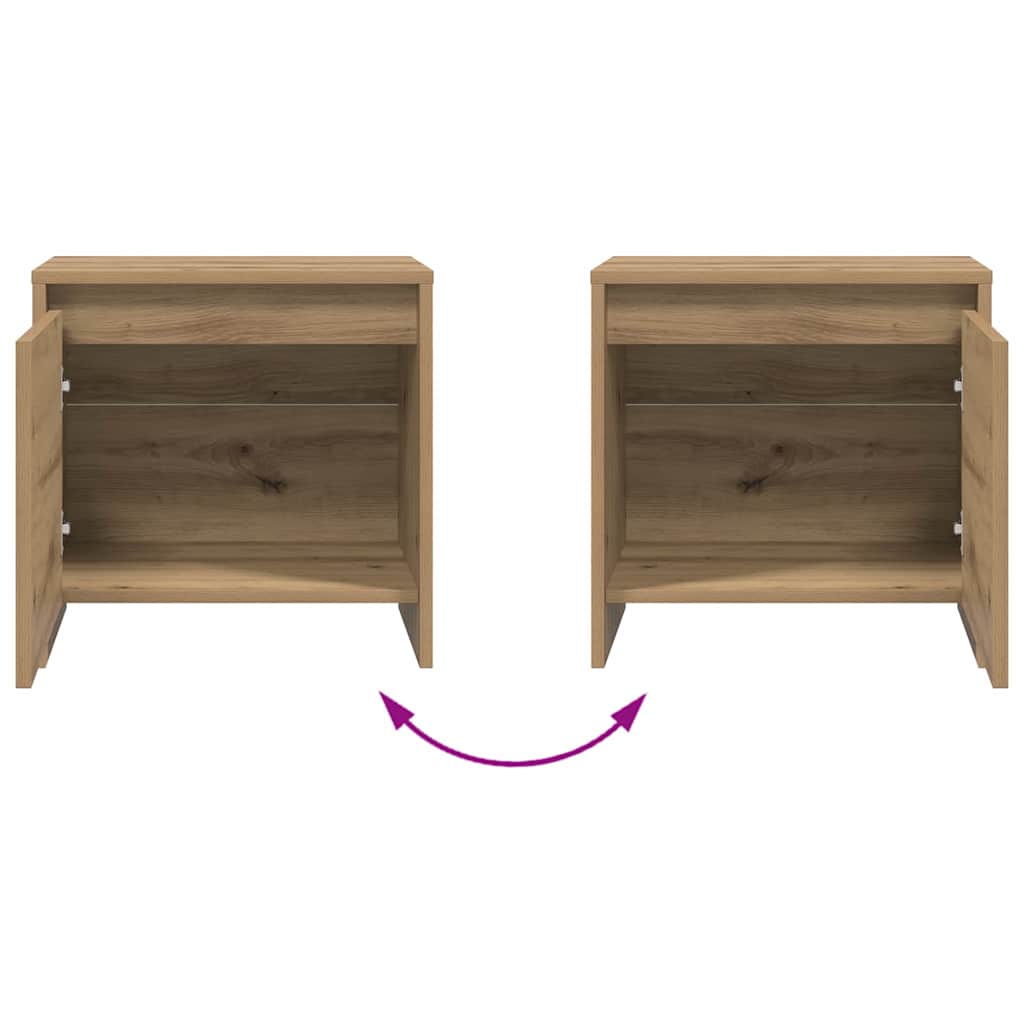 Bedside Cabinet Artisian Oak 45 x 34 x 44.5 cm Engineered Wood