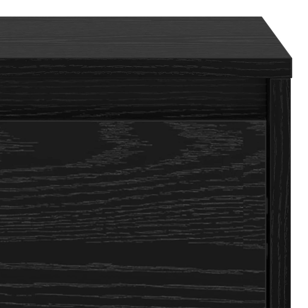 Bedside Cabinet Black Oak 45 x 34 x 44.5 cm Engineered Wood