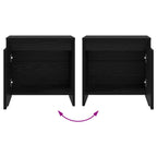 Bedside Cabinet Black Oak 45 x 34 x 44.5 cm Engineered Wood