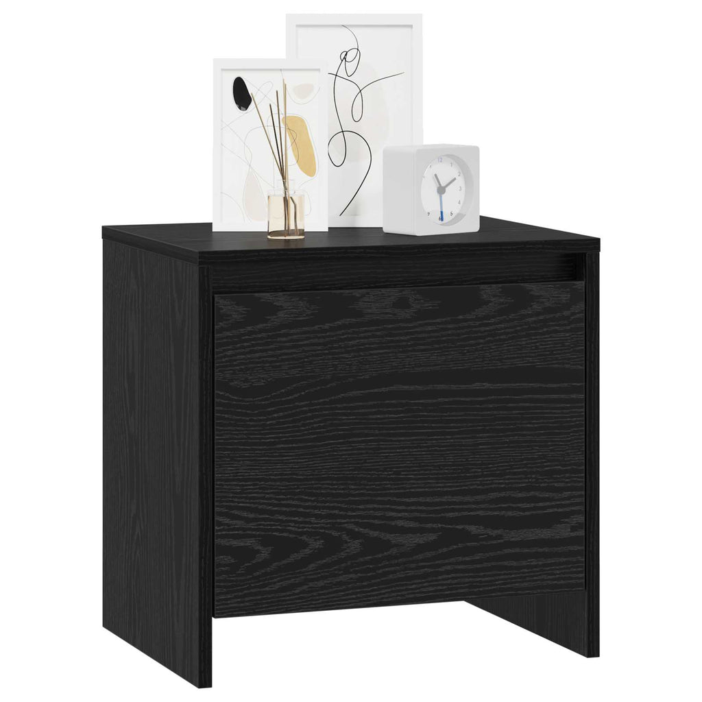 Bedside Cabinet Black Oak 45 x 34 x 44.5 cm Engineered Wood
