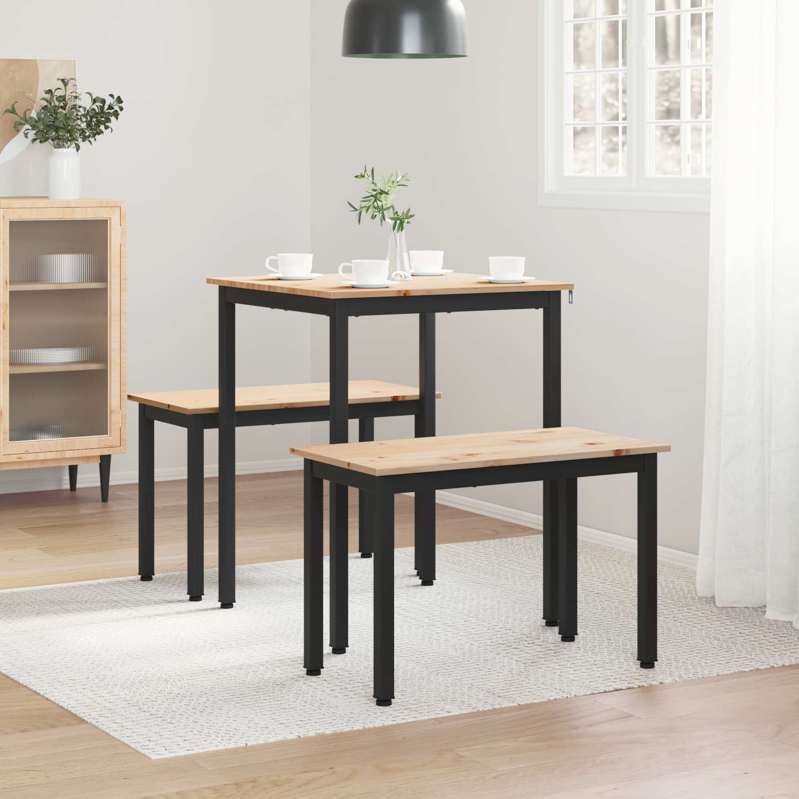 Dining Table Natural 60 x 60 x 75 cm Solid Pine Wood