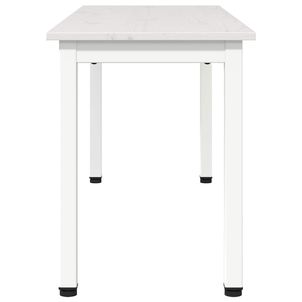 Dining Table White 60 x 60 x 75 cm Solid Pine Wood