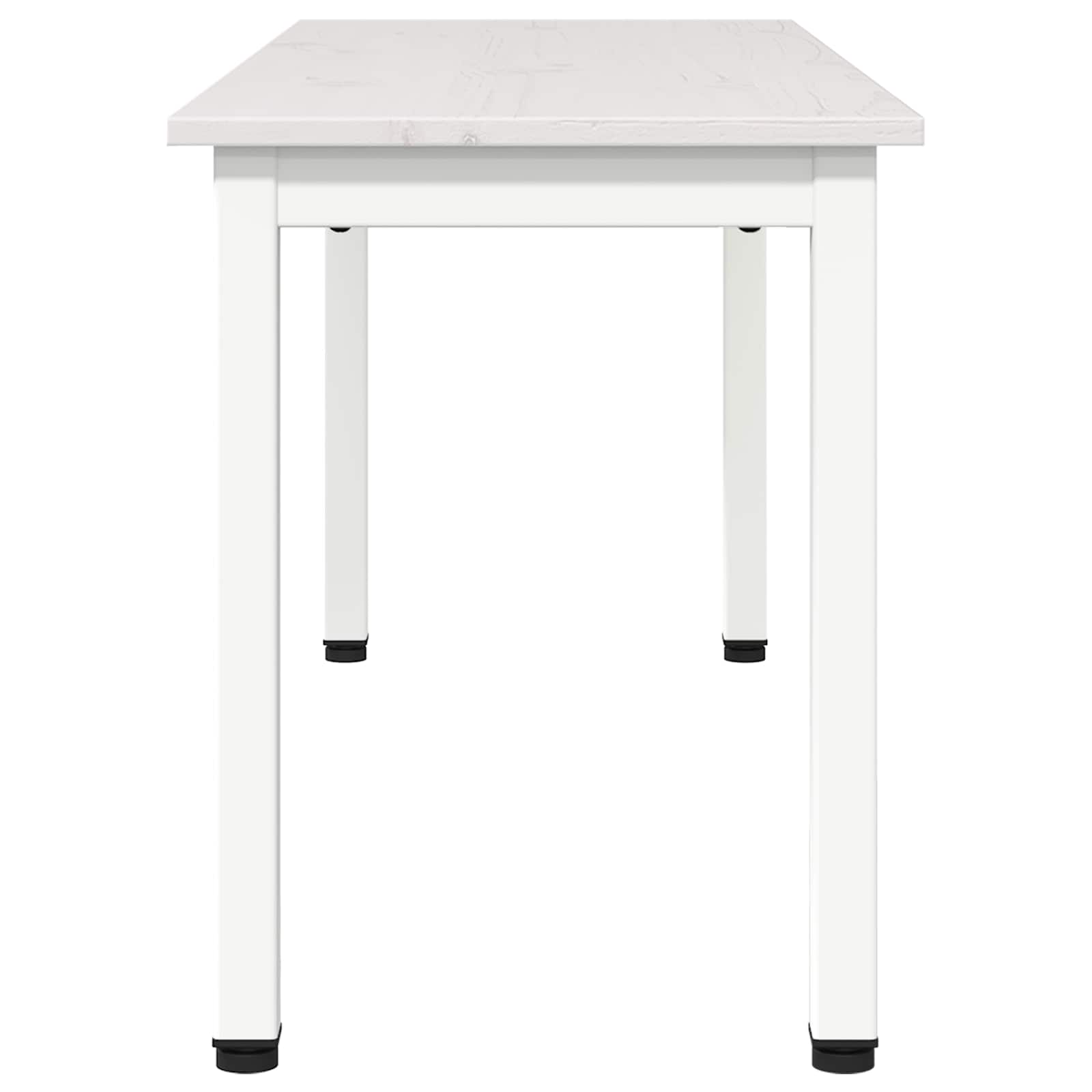 Dining Table White 60 x 60 x 75 cm Solid Pine Wood