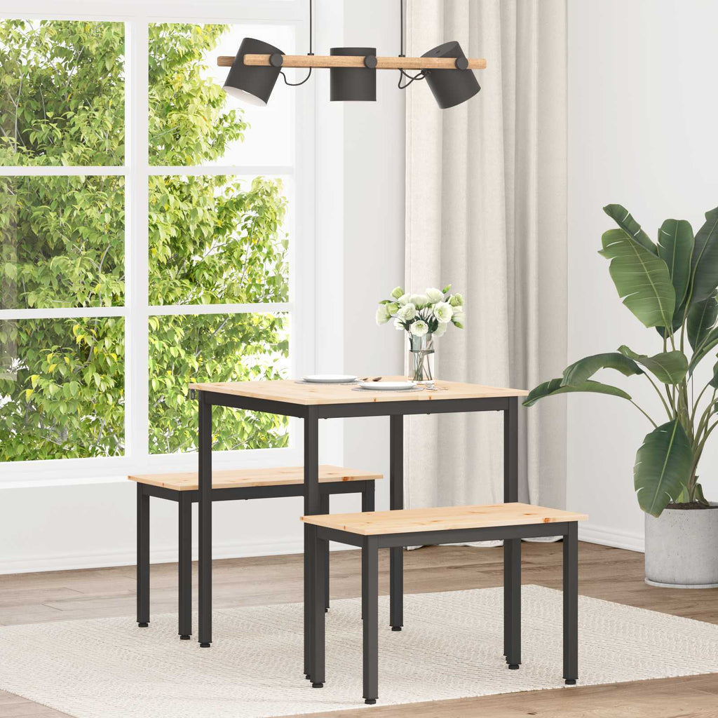 Dining Table Natural 70 x 70 x 75 cm Solid Pine Wood