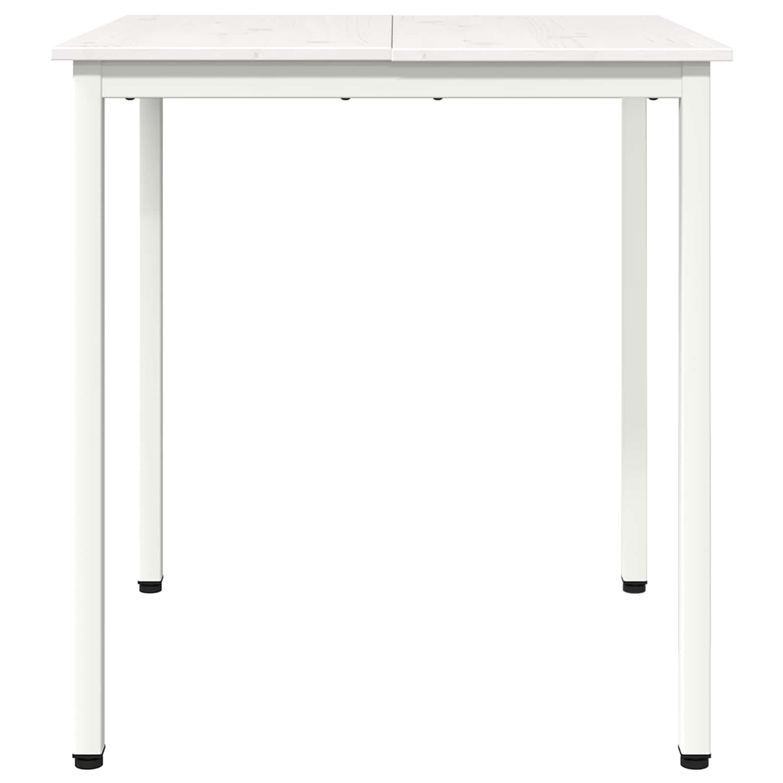 Dining Table White 70 x 70 x 75 cm Solid Pine Wood