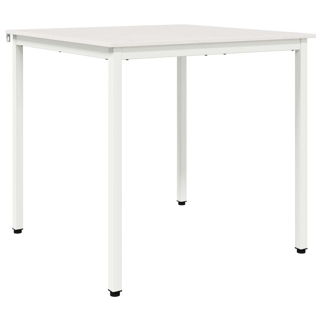 Dining Table White 80 x 80 x 75 cm Solid Pine Wood
