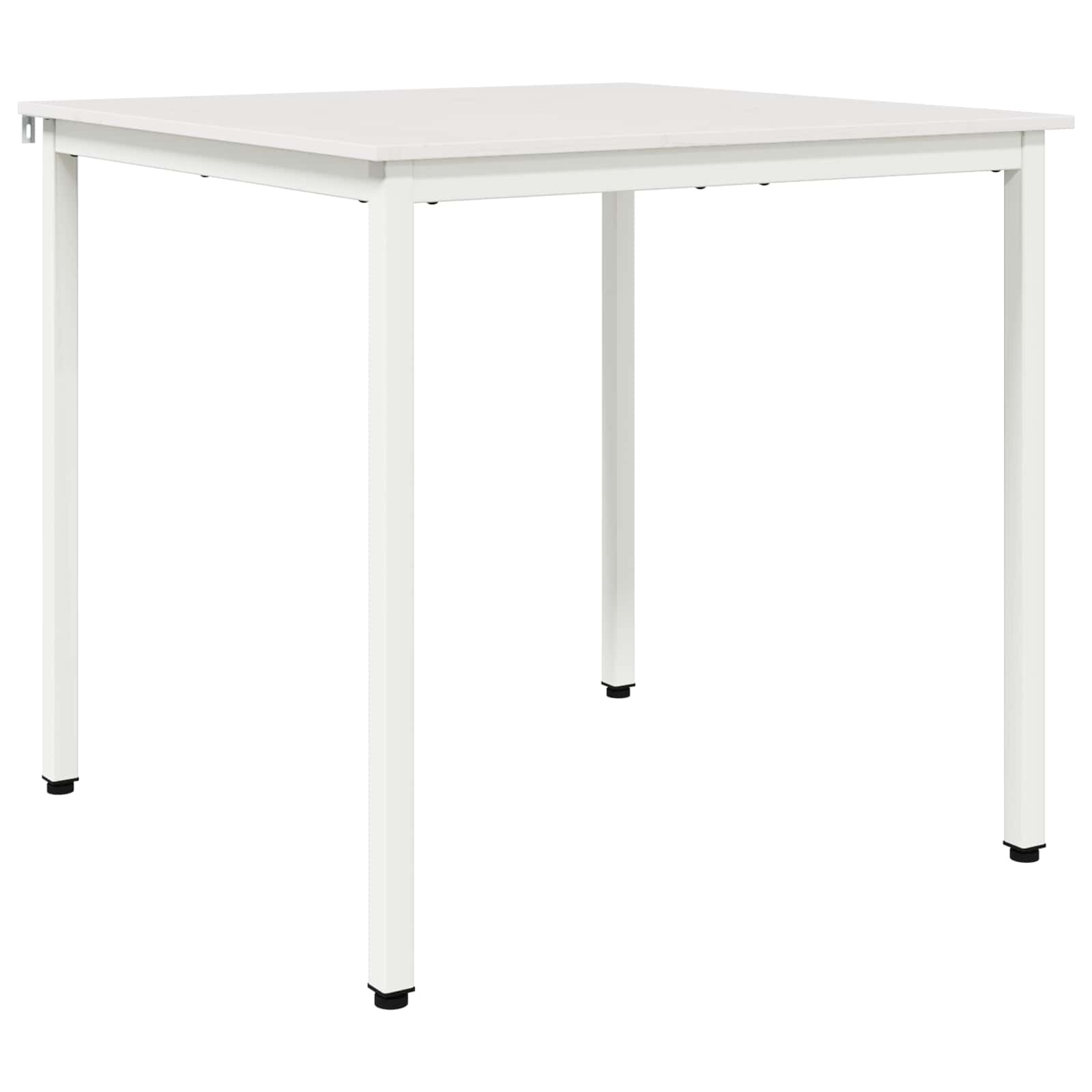 Dining Table White 80 x 80 x 75 cm Solid Pine Wood