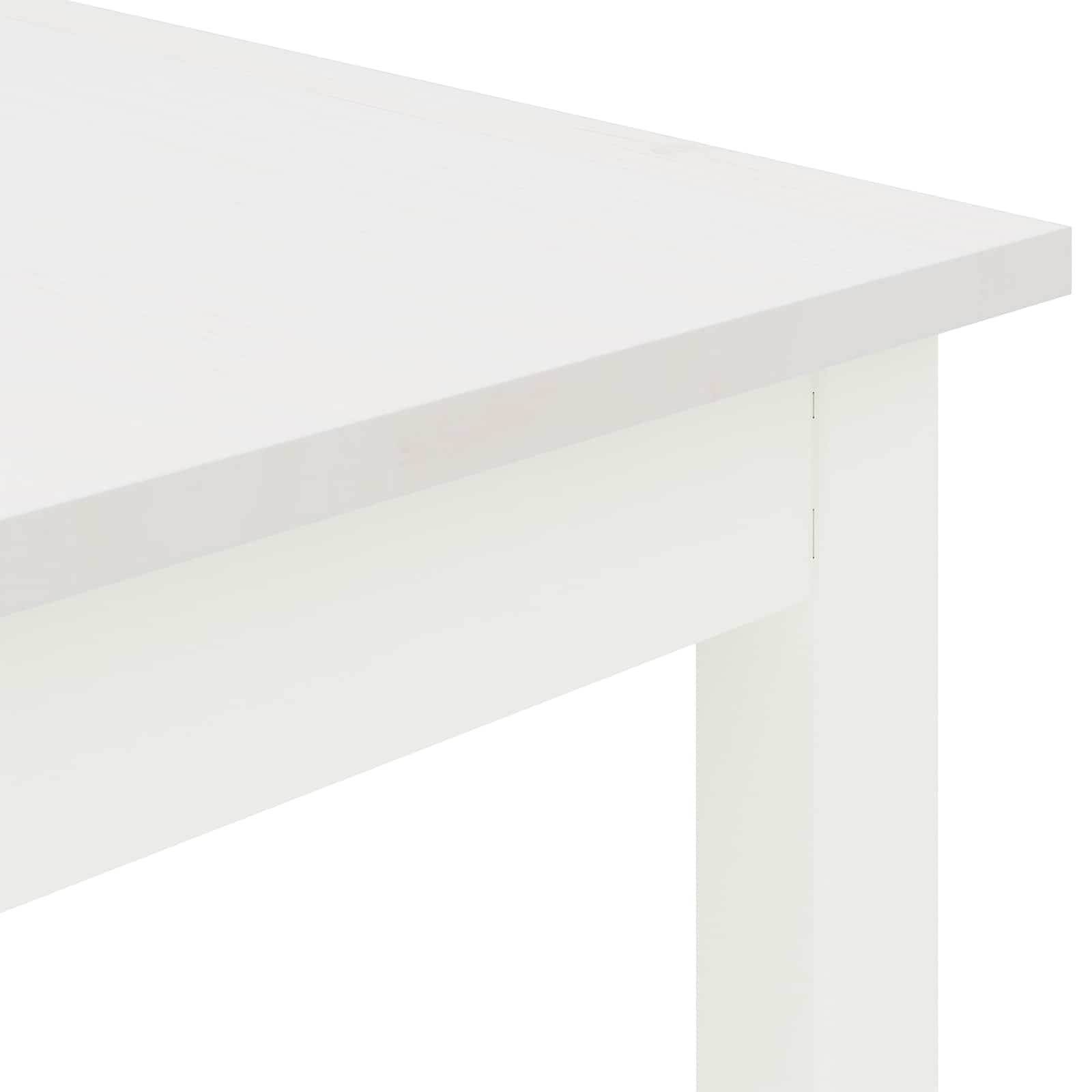 Dining Table White 110 x 55 x 75 cm Solid Pine Wood