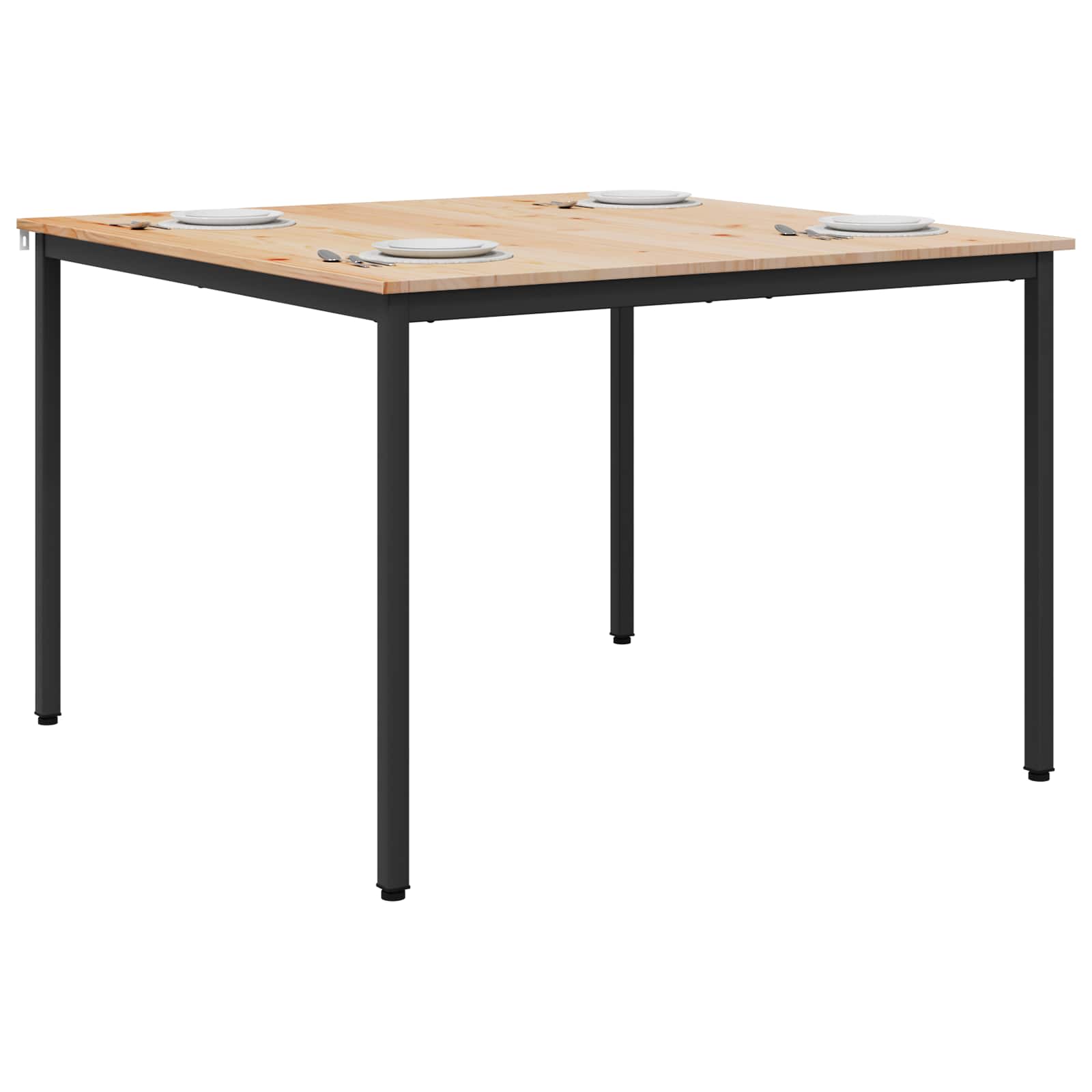 Dining Table Natural 110 x 110 x 75 cm Solid Pine Wood