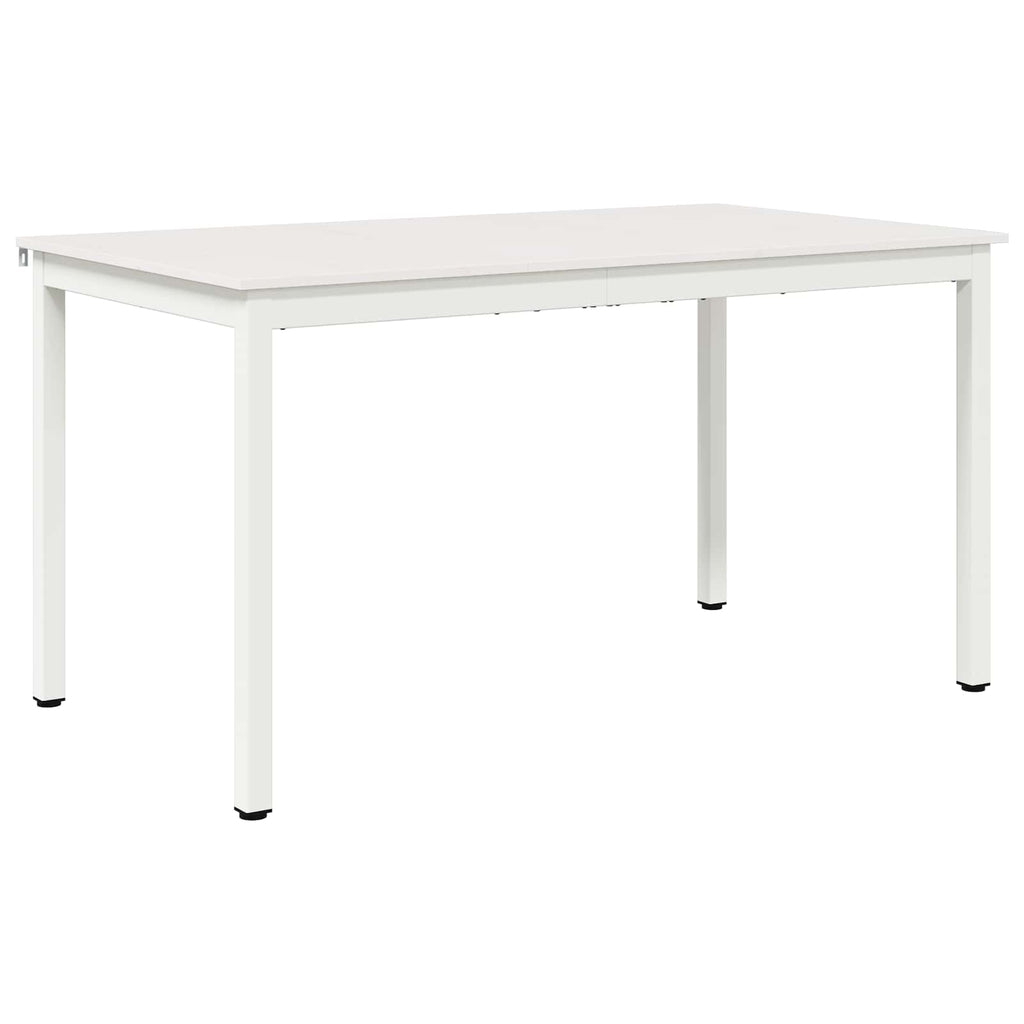 Dining Table White 140 x 80 x 75 cm Solid Pine Wood